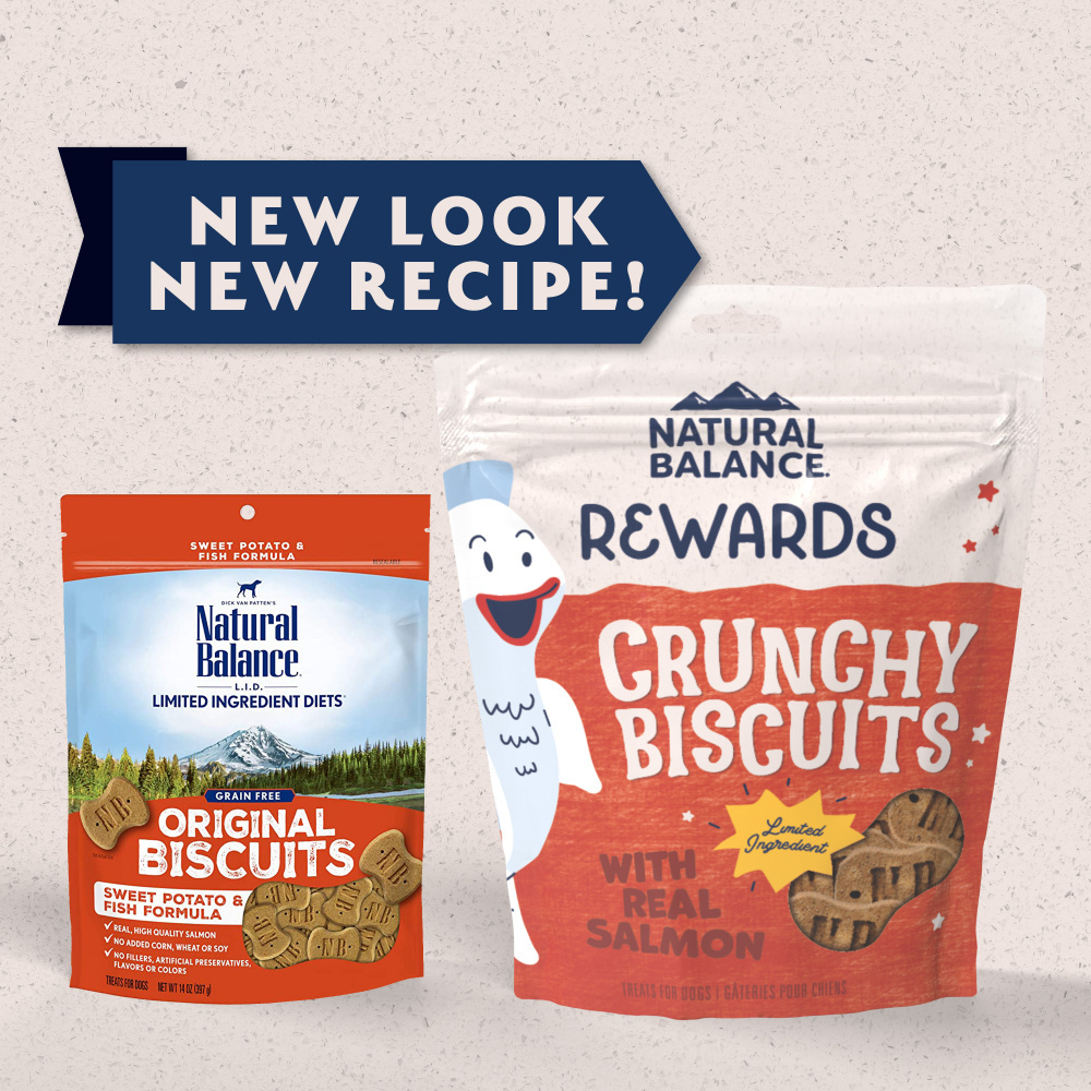 Natural Balance Rewards Crunchy Biscuits With Real Salmon Small Breed Dog Treats