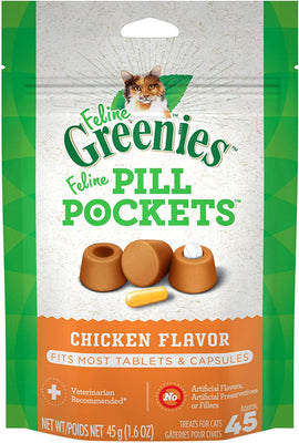 Greenies Pill Pockets Feline Chicken Flavor Cat Treats