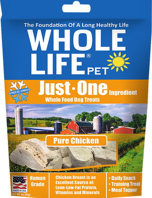 Whole Life Just One Grain Free Pure Chicken Freeze Dried Dog Treats