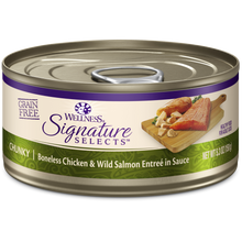 Wellness Signature Selects Grain Free Natural White Meat Chicken and Wild Salmon Entree in Sauce Wet Canned Cat Food