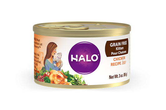 Halo Kitten Grain Free Chicken Recipe Pate Canned Cat Food